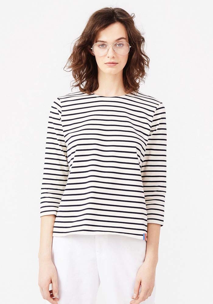 KULE striped 3/4 sleeve - The store classic bardot